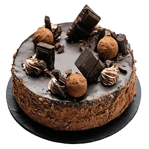 Chocolate birthday cake from the best cake shop in Bangalore with fresh cream layers - Chef Bakers