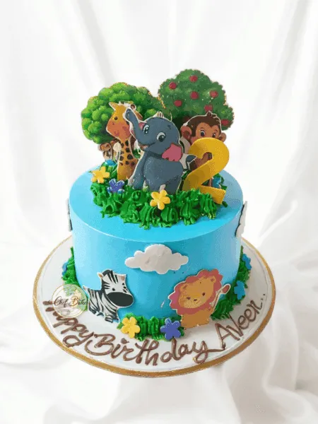 Jungle Theme Birthday cake