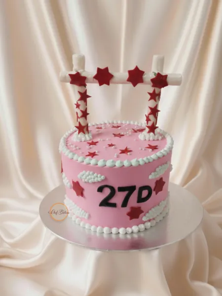 Pink Star Theme Cake