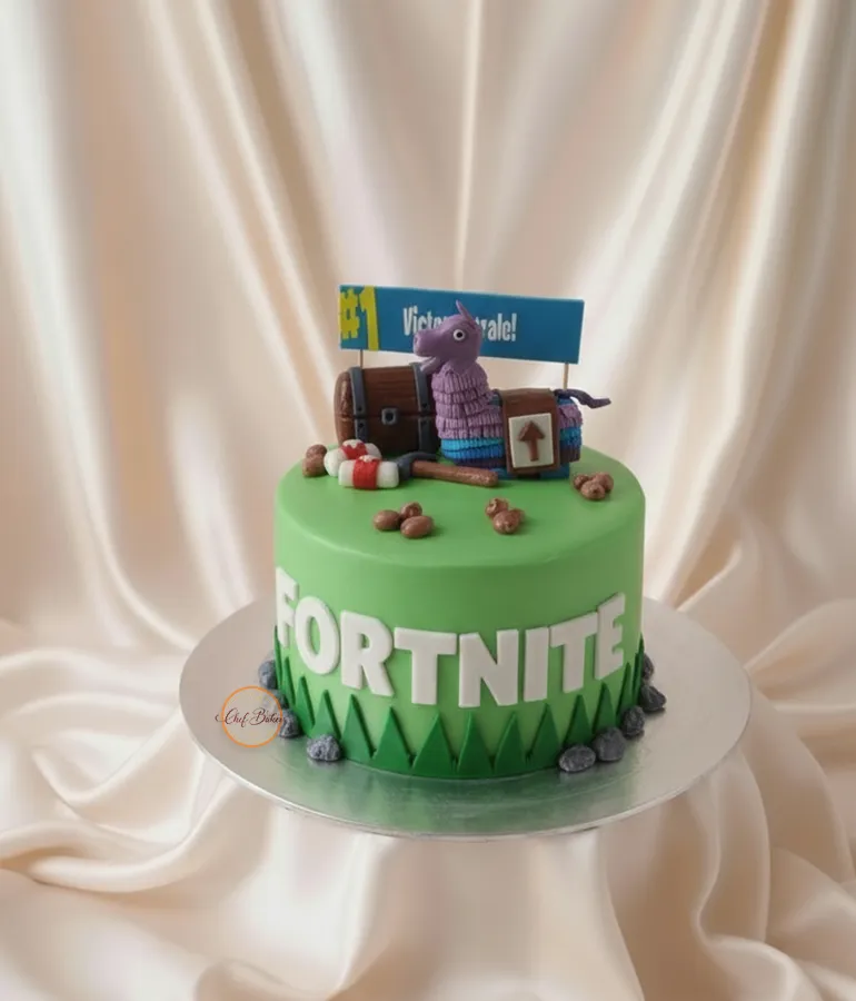 Fortnite Theme Cake
