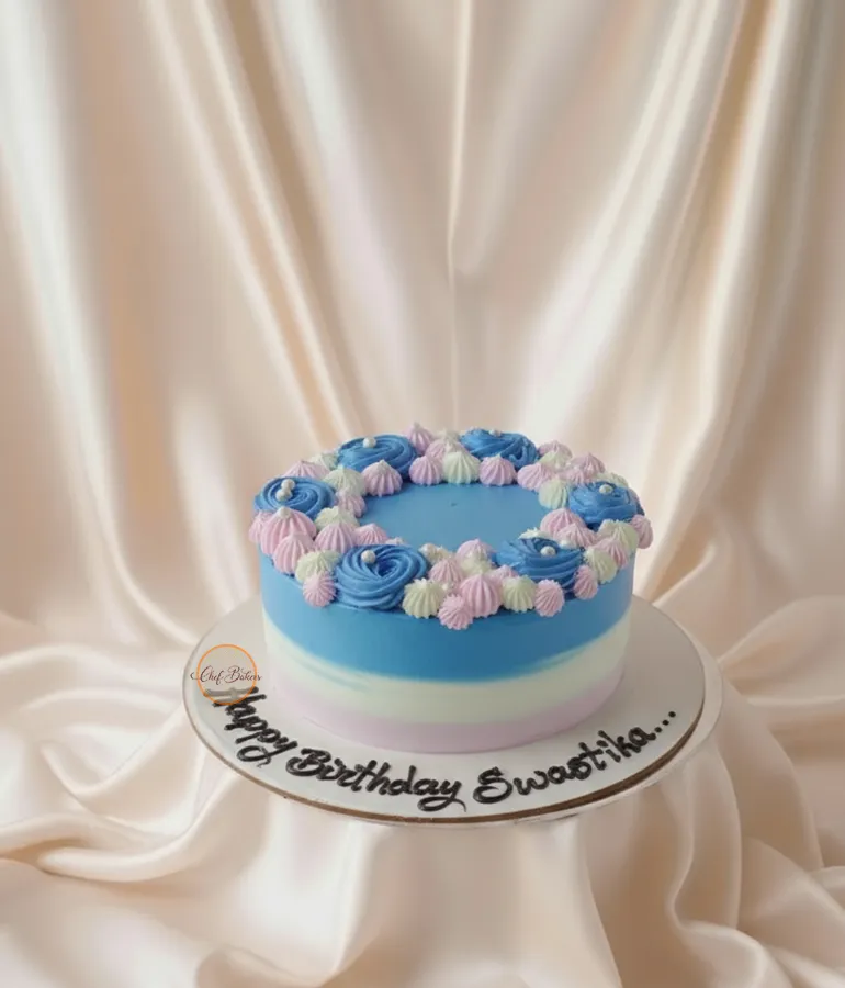 Pastel Ombre Cream Cake