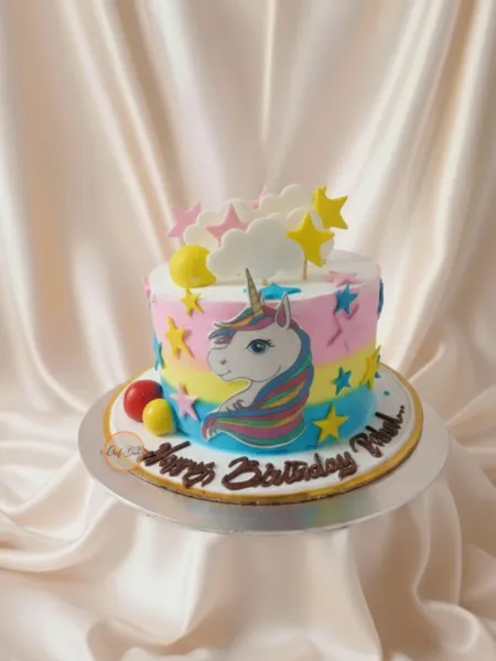 Rainbow Unicorn Custom Cake