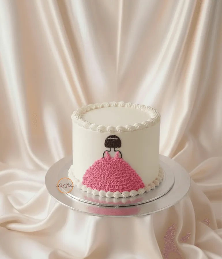 Girl Dress Buttercream Cake