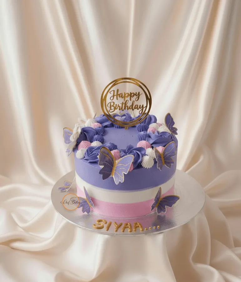Purple Butterfly Cake