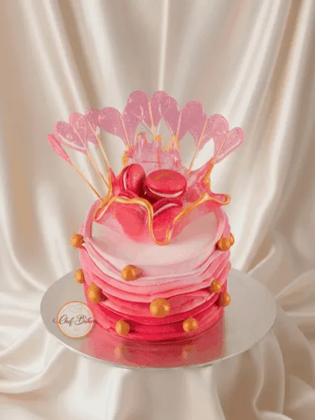 Peach Rose Designer Cake