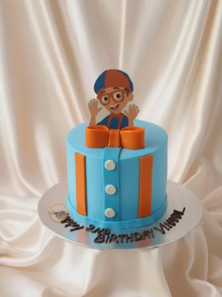 Blippi Theme Birthday Cake