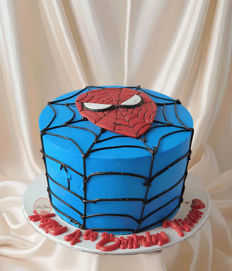Spiderman Web Theme Cake