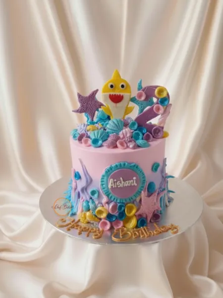Baby Shark Underwater Cake
