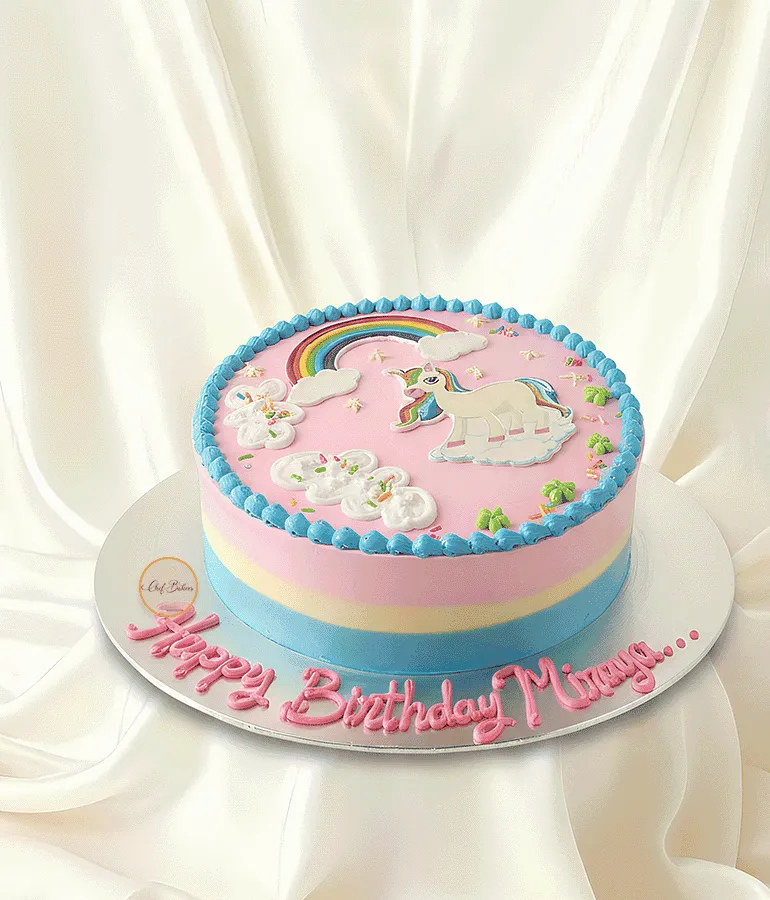 Pastel Unicorn Rainbow Cake