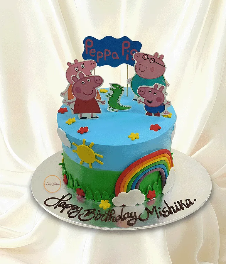Peppa Pig Theme Cake